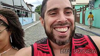 hey, our walk in buzios turned into fucking and we got caught!