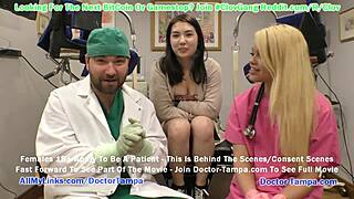 Clov - Mina Moon undergoes detailed Tampa University physical by Doctor Tampa.