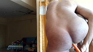 Butt fucking with a carrot