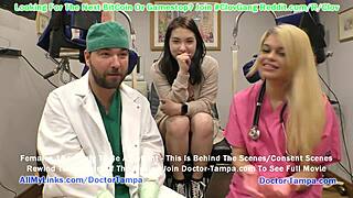 Clov - Mina Moon undergoes detailed Tampa University physical by Doctor Tampa.