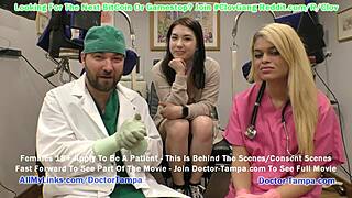 Clov - Mina Moon undergoes detailed Tampa University physical by Doctor Tampa.