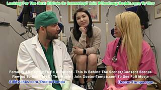 Clov - Mina Moon undergoes detailed Tampa University physical by Doctor Tampa.