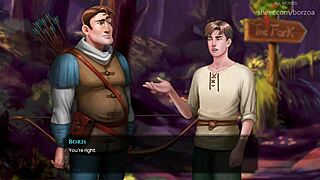 in wal 15, horny boris spanks a tree resembling an ass in anime style 😜