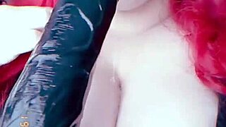 I can't stop watching this turkish arab emo girl with big tits sucking on a dildo passionately and using toys
