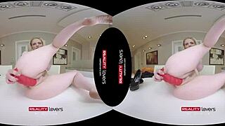 realitylovers vr blonde takes a wild joyride with toys and fingering