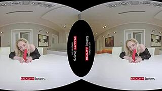 realitylovers vr blonde takes a wild joyride with toys and fingering