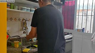 Surprised my friend with a cumshot in his ass.