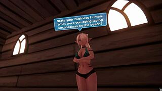 Monster Girl Island Hentai Game: Sexy Elf Catgirl and Android Bully Me