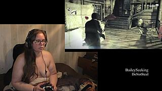 Naked Evil Within Play Through Part 4: BBW Brunette With Piercings And Tattoos