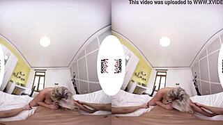 german lesson turns into hot pov fucking with big tits and shaved pussy in heels