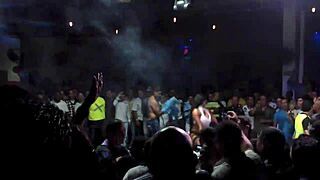 sexy colombian chica strips naked at salsa club