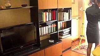 i'm the sexy italian mature maid getting fucked by my bosses in stockings while sucking their big cocks