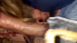 On the road trip, she craved sucking his dick intensely