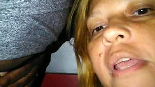 Latina BBW Sucks Big Black Cock with Blonde Masturbation