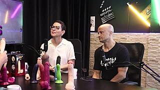 Eilani and Victor play with sheer red toys