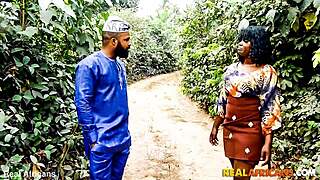 African Stud Drills Through Her Black Bush