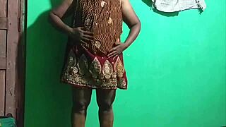 this indian milf wife is so horny she uses an umbrella for fun