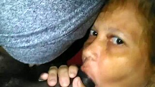 Latina BBW Sucks Big Black Cock with Blonde Masturbation