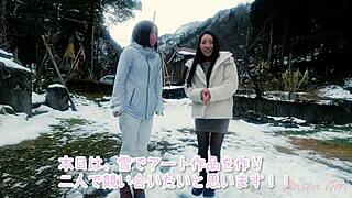 hey, did you see myaa and yuki crafting snow sculptures?