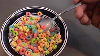 Stepsister Nauli Nala Sucks Stepbrother's Monster Cock on Table