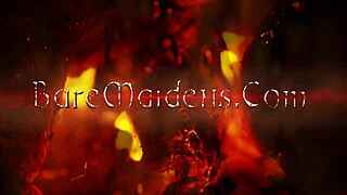 A sexy athletic teen woman masturbates her pussy in a tent deep in the woods.