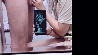 I love how my stepsister records our sex on her selfie camera and begs for cum on her face.