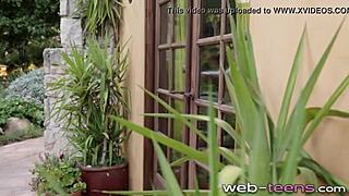 Cute Brunette Fingers And Licks Petite Teen's Small Tits