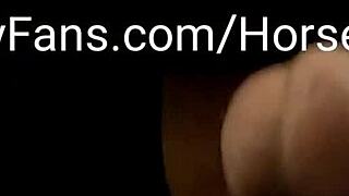 Big Balls Bouncing On Huge Cock! Bisexual Solo Stripper With Cumshot From Pov!