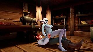 Elf Fucks Night Elf Blindfolded in Kitchen Warcraft Parody!