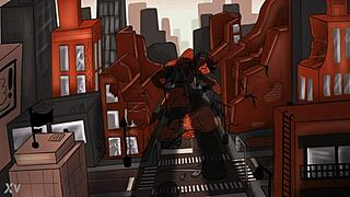 The story of the huge halloween goddess in femdom role