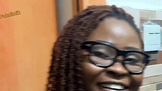 The horny visitor arrives with his monster cock, eager to ride the wet pussy in cowgirl position, making it juicy and wet.