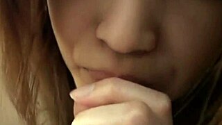 Petite Asian Teen 18+ Brunette In Stockings And Lingerie Masturbates With Toys