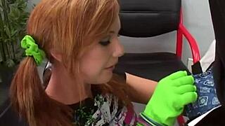 Emo Danni blows and fucks