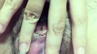 My Mexican wife fingers her vagina solo while I'm away