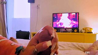 stepsister guides obedient boy's masturbation with taboo creampie