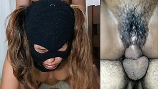 little latina takes it deep in the ass, loving every thrust