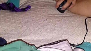 Feeling intense pleasure with rabbit toy masturbation hairy solo