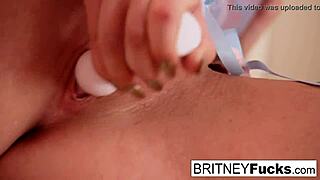 Britney amber plays with vibrator sensually