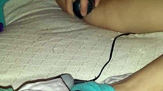 Feeling intense pleasure with rabbit toy masturbation hairy solo