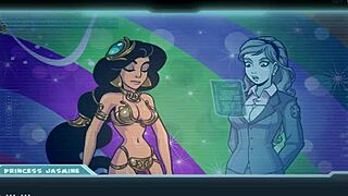 princess teases cock in hentai anime orgasm scene