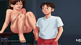 Mature rides huge cock in Summertime Saga e2 8 😏