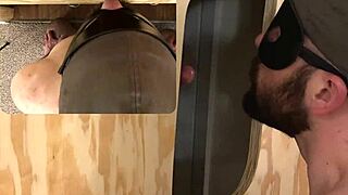 this is a unique gloryhole blowjob experience