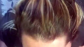 Blonde girlfriend swallows my cum for breakfast 😋