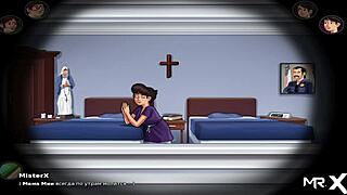 Mature rides huge cock in Summertime Saga e2 8 😏