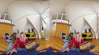 Czech VR 328 Features A Blonde With Huge Boobs In Various Positions.