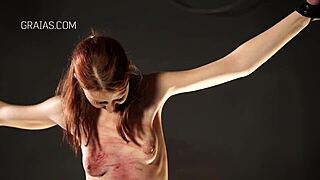 girl punished with candles in garage?