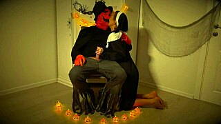 Pleasure the pumpkin king with a blowjob