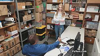 Deep session after shy interaction at the office