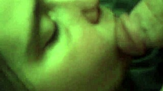 Hot Blowjob After Work Leaves Mouth Full of Cum