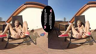 solo sarah kay moans while masturbating in vr